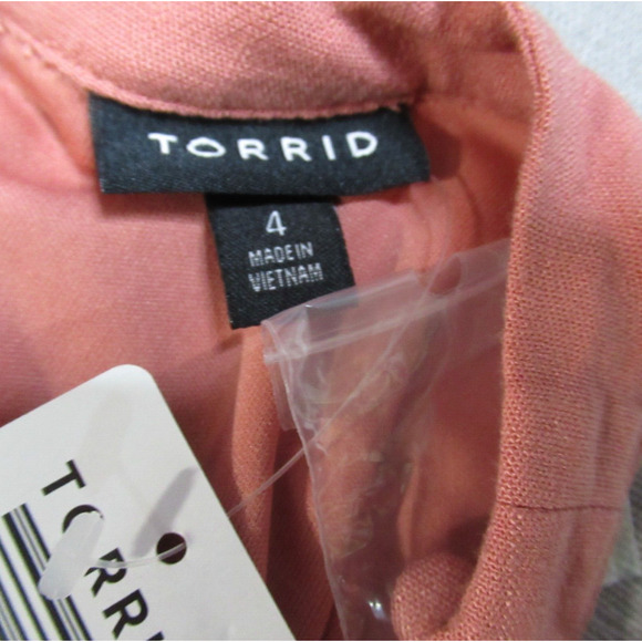 Torrid Dress Womens Size 4 Pink Blush Goddess Natural Woven Tiered Maxi Boho NWT - Picture 2 of 14